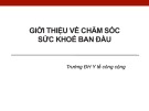 Bài giảng Tổ chức và quản lý hệ thống y tế - Chương 8: Giới thiệu về chăm sóc sức khỏe ban đầu