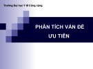 Bài giảng Lập kế hoạch y tế - Chương 5: Phân tích vấn đề ưu tiên