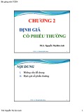 Bài giảng Tài chính doanh nghiệp - Chương 2: Định giá cổ phiếu thị trường (ThS. Nguyễn Thị Kim Anh)