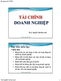 Bài giảng Tài chính doanh nghiệp - Chương 1: Tổng quan về tài chính doanh nghiệp (ThS. Nguyễn Thị Kim Anh)