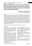 Nghiên cứu kiến thức và hành vi về tuân thủ điều trị cho bệnh nhân tắc động mạch chi dưới mạn tính tại Bệnh viện Nhân dân 115 sau giáo dục sức khỏe giai đoạn từ 012022 đến 062022