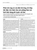 Phân tích ứng xử của dầm bê tông cốt thép tiết diện chữ nhật chịu uốn phẳng theo mô hình biến dạng phi tuyến vật liệu