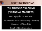 Bài giảng Thị trường tài chính: Chương 0 - MA. Nguyễn Thị Hải Bình