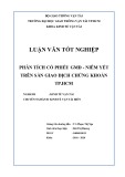 Luận văn tốt nghiệp ngành Kinh tế vận tải: Phân tích cổ phiếu GMD - niêm yết trên sàn giao dịch chứng khoán TP.HCM