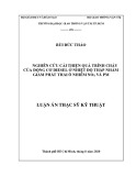 Luận văn Thạc sĩ Kỹ thuật: Nghiên cứu cải thiện quá trình cháy của động cơ diesel ở nhiệt độ thấp nhằm giảm phát thải ô nhiễm NOX và PM