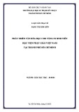 Luận văn Thạc sĩ Giáo dục học: Phát triển văn hóa đọc cho Tăng Ni sinh viên Học viện Phật giáo Việt Nam tại Thành phố Hồ Chí Minh