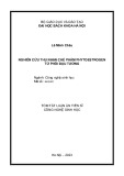 Tóm tắt Luận án Tiến sĩ Công nghệ sinh học: Nghiên cứu thu nhận chế phẩm phytoestrogen từ phôi đậu tương