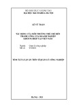 Tóm tắt Luận án Tiến sĩ Quản lý công nghiệp: Tác động của môi trường thể chế đến thành công của doanh nghiệp khởi nghiệp tại Việt Nam