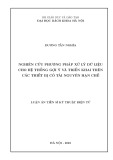 Luận án Tiến sĩ Kỹ thuật điện tử: Nghiên cứu phương pháp xử lý dữ liệu cho hệ thống gợi ý và triển khai trên các thiết bị có tài nguyên hạn chế