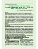 Xây dựng phương pháp định lượng pyridostigmin bromid trong huyết tương thỏ bằng sắc kí lỏng khối phổ