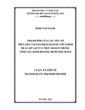 Luận án Tiến sĩ Quản trị kinh doanh: Ảnh hưởng của các yếu tố thúc đẩy tài sản khách hàng tới ý định mua lặp lại của thực khách trong lĩnh vực kinh doanh chuỗi nhà hàng