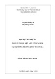 Luận văn Thạc sĩ Giáo dục học: Dạy học theo dự án phần kỹ thuật điện môn Công nghệ 8 tại hệ thống trường Quốc tế Canada
