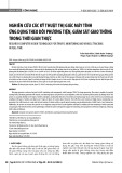 Nghiên cứu các kỹ thuật thị giác máy tính ứng dụng theo dõi phương tiện, giám sát giao thông trong thời gian thực