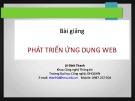 Bài giảng Phát triển ứng dụng web: Chương 3 - Lê Đình Thanh