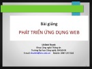 Bài giảng Phát triển ứng dụng web: Chương 4.2 - Lê Đình Thanh