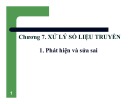 Bài giảng Truyền dữ liệu: Chương 7.1 - ThS. Cao Văn Lợi