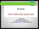 Bài giảng Phát triển ứng dụng web: Chương 1 - Lê Đình Thanh