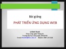 Bài giảng Phát triển ứng dụng web: Chương 7 - Lê Đình Thanh