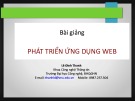 Bài giảng Phát triển ứng dụng web: Chương 6 - Lê Đình Thanh