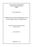 Luận văn Thạc sĩ Quản trị kinh doanh: Giải pháp nâng cao chất lượng dịch vụ của các doanh nghiệp logistics tỉnh Bình Dương