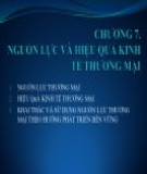 Bài giảng Kinh tế thương mại 1 - Chương 7: Nguồn lực và hiệu quả kinh tế thương mại