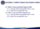 Bài giảng Marketing Du lịch - Chương 3: Hành vi mua của khách hàng (Năm 2022)