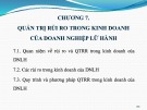 Bài giảng Quản trị tác nghiệp doanh nghiệp lữ hành - Chương 7: Quản trị rủi ro trong kinh doanh của doanh nghiệp lữ hành