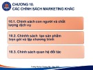 Bài giảng Marketing Du lịch - Chương 10: Các chính sách marketing khác (Năm 2022)