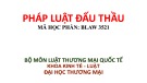 Bài giảng Pháp luật đấu thầu - Chương 1: Khái quát chung về đấu thầu và pháp luật về đấu thầu ở Việt Nam