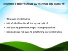 Bài giảng Quản lý môi trường trong thương mại quốc tế - Chương 1: Môi trường và thương mại quốc tế