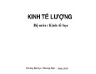 Bài giảng Kinh tế lượng: Chương 1 - Trường ĐH Thương Mại