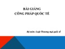 Bài giảng Công pháp quốc tế - Trường ĐH Thương Mại