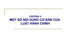 Bài giảng Pháp luật đại cương - Chương 4: Một số nội dung cơ bản của Luật hành chính