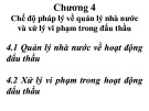 Bài giảng Pháp luật đấu thầu - Chương 4: Chế độ pháp lý về quản lý nhà nước và xử lý vi phạm trong đấu thầu