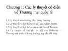 Bài giảng Kinh tế quốc tế 1 (International economics 1) - Chương 1: Các lý thuyết cổ điển về Thương mại quốc tế