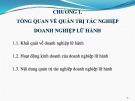 Bài giảng Quản trị tác nghiệp doanh nghiệp lữ hành - Chương 1: Tổng quan về quản trị tác nghiệp doanh nghiệp lữ hành