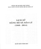 Ebook Lịch sử Đảng bộ xã Bảo Lý (1946-2014): Phần 2