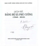 Ebook Lịch sử Đảng bộ xã Phú Cường (1946-2010): Phần 1