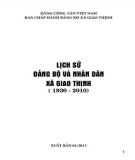 Ebook Lịch sử Đảng bộ và nhân dân xã Giao Thịnh (1930-2010): Phần 2