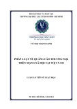 Luận án Tiến sĩ Luật học: Pháp luật về quảng cáo thương mại trên mạng xã hội tại Việt Nam