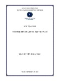 Luận án Tiến sĩ Luật học: Thẩm quyền của Quốc hội Việt Nam