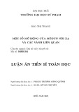 Luận án Tiến sĩ Toán học: Một số mở rộng của môđun nội xạ và các vành liên quan