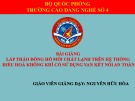 Bài giảng Lắp tháo đồng hồ môi chất lạnh trên hệ thống điều hoà không khí có sử dụng van kết nối an toàn