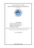 Giáo trình Điện máy công cụ (Ngành: Cắt gọt kim loại - Trình độ: Cao đẳng) - CĐ Kỹ thuật Nguyễn Trường Tộ