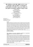 Hệ thống làm việc hiệu suất cao, cam kết với tổ chức và hành vi công dân tổ chức tại các công ty đa quốc gia hoạt động ở Việt Nam