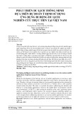 Phát triển du lịch thông minh dựa trên dự đoán ý định sử dụng ứng dụng di động du lịch: Nghiên cứu thực tiễn tại Việt Nam