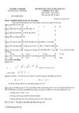 Đề thi học kì 1 môn Toán lớp 9 năm 2022-2023 có đáp án - Trường THCS Yên Bình
