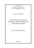 Luận án Tiến sĩ Tâm lý học: Ứng phó với hành vi quấy rối tình dục của sinh viên trên địa bàn thành phố Hồ Chí Minh