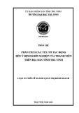 Luận án Tiến sĩ Quản trị kinh doanh: Phân tích các yếu tố tác động đến ý định khởi nghiệp của thanh niên tỉnh Trà Vinh