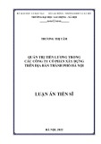 Luận án Tiến sĩ Quản trị nhân lực: Quản trị tiền lương trong các công ty cổ phần xây dựng trên địa bàn thành phố Hà Nội